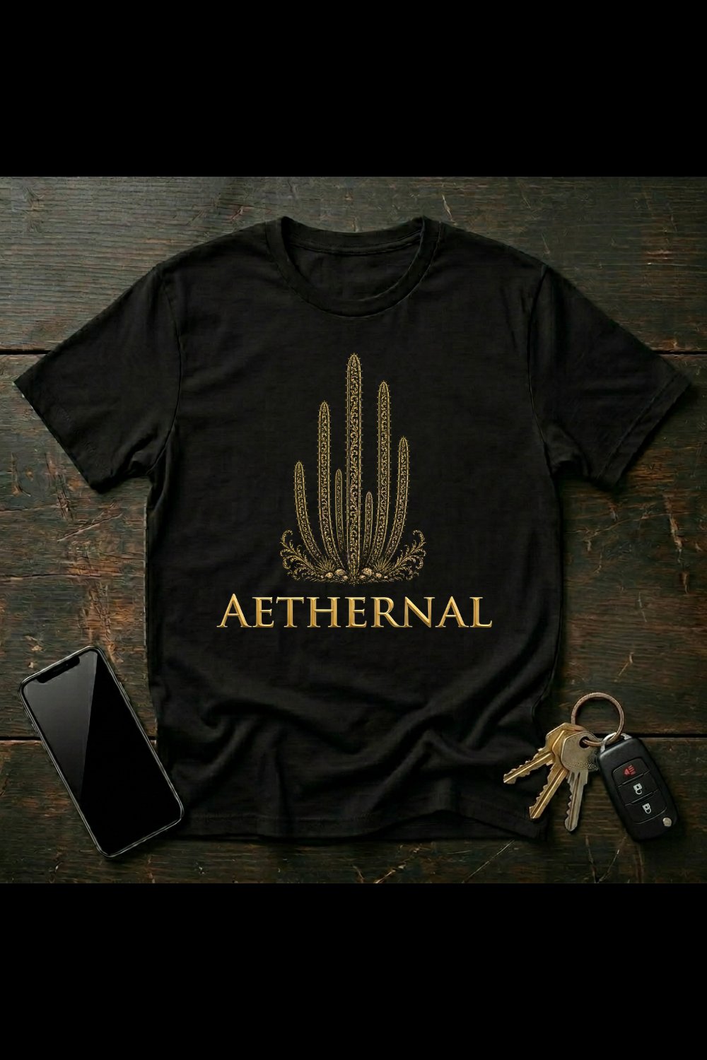 Organ Pipe Cactus – Elegant Desert Botanical Art | AETHERNAL Desert Collection