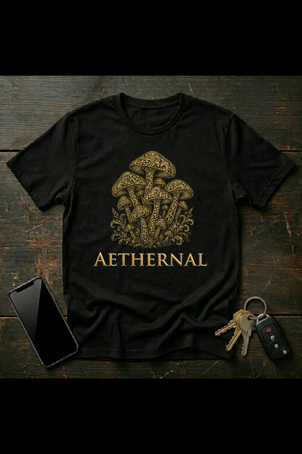Ornate Magic Mushroom Cluster – Psychedelic Nature Art | AETHERNAL