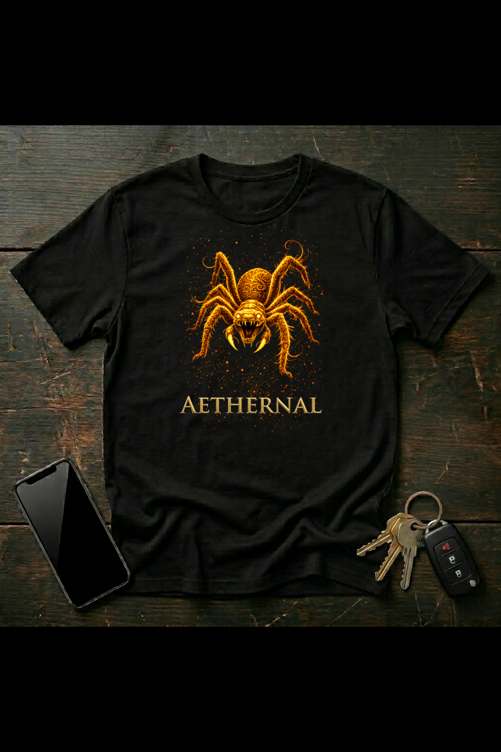 Glowing Camel Spider – Fiery Arachnid Predator Design