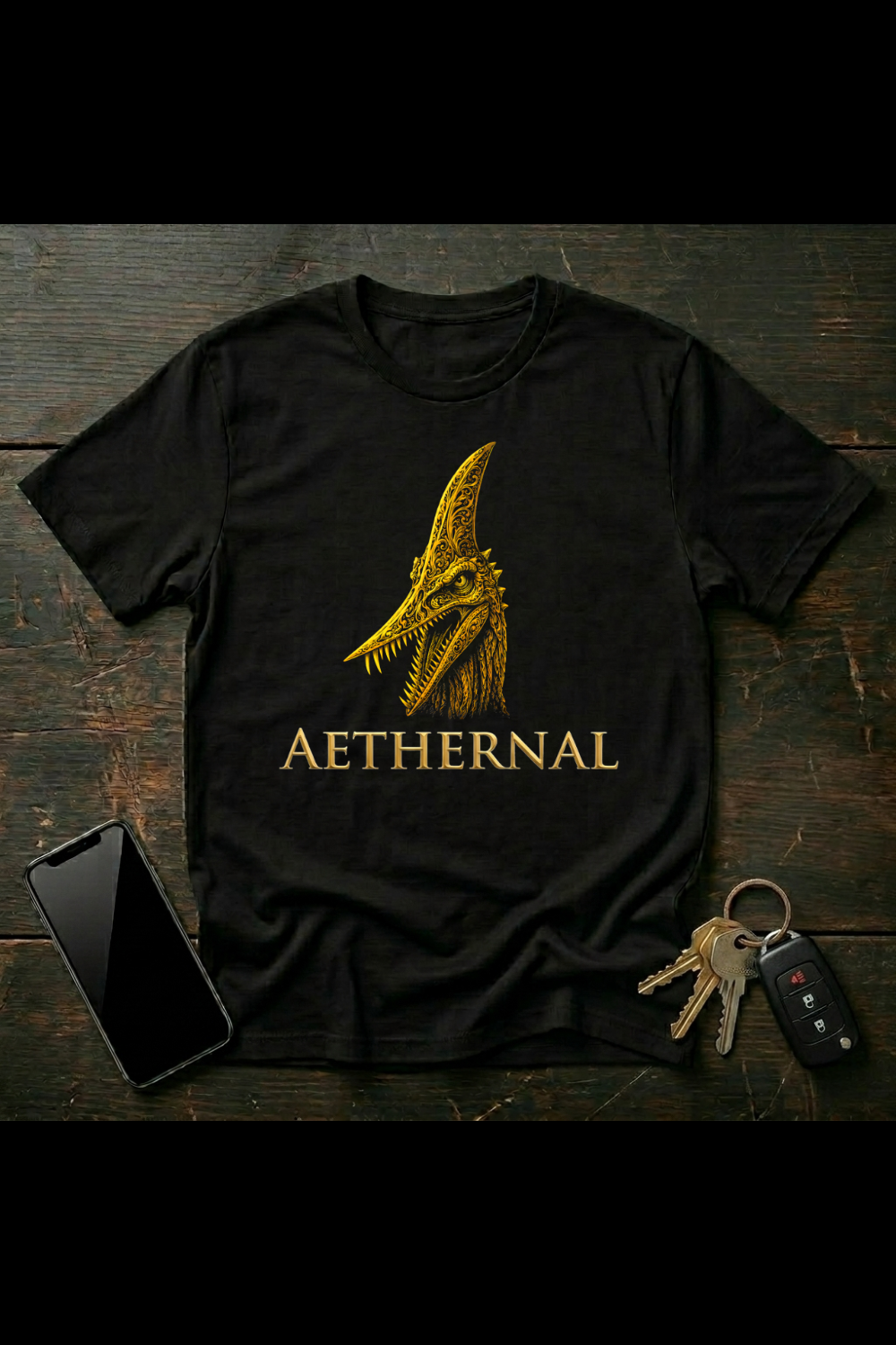 Decorative Pterodactyl Skull Design | Gothic Dinosaur Art | AETHERNAL