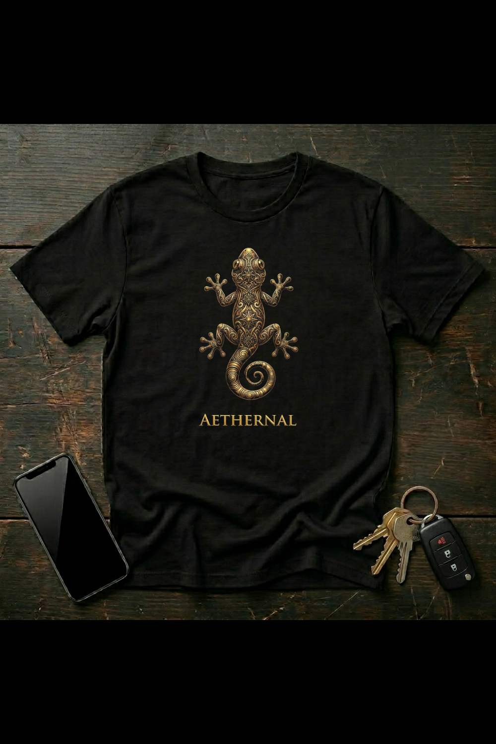 Decorative Gecko Art | Tribal Lizard Design | AETHERNAL