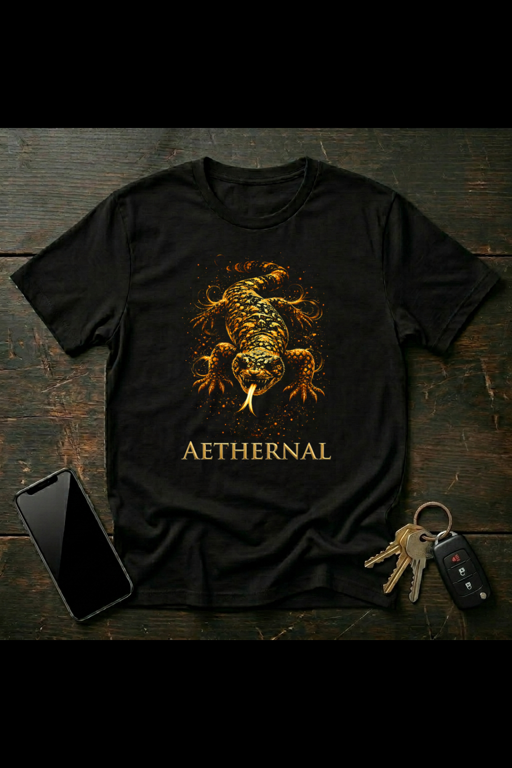Celestial Gila Monster Art | Cosmic Reptile Design | AETHERNAL