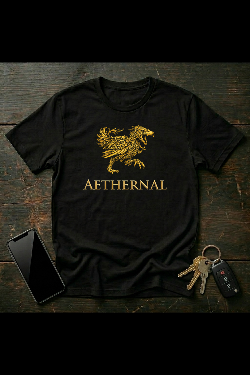 Decorative Terror Bird – Ornate Prehistoric Predator Art | Gothic Dinosaur Bird Design | AETHERNAL
