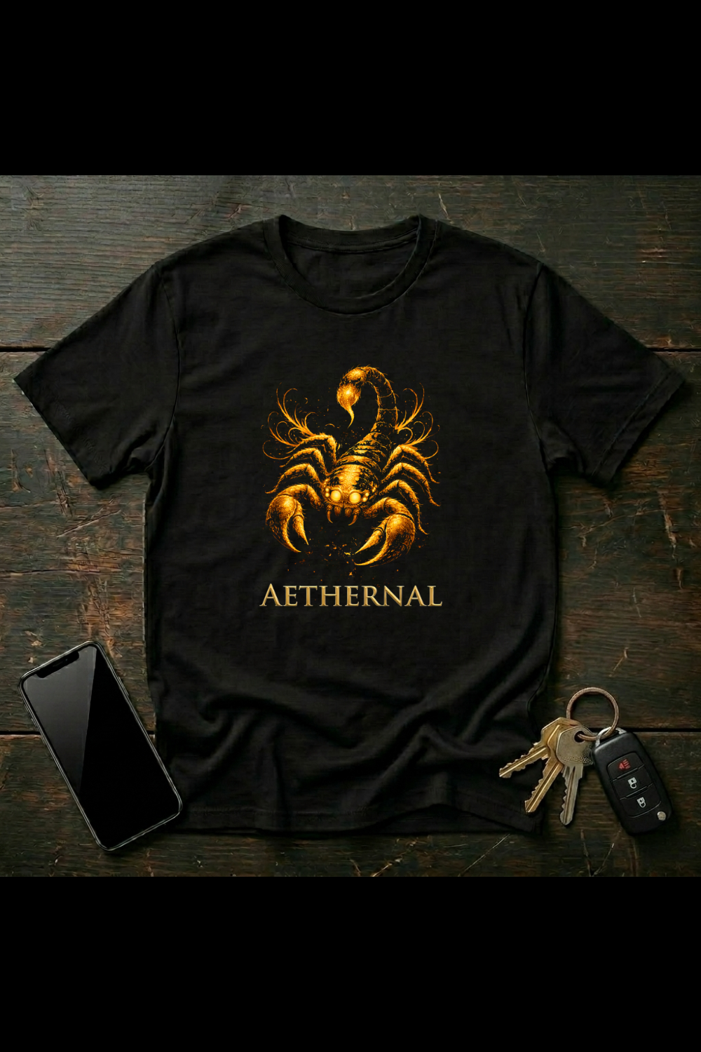 Glowing Fantasy Scorpion Artwork – Bioluminescent Gothic Scorpion Illustration | Dark Arachnid Art | AETHERNAL