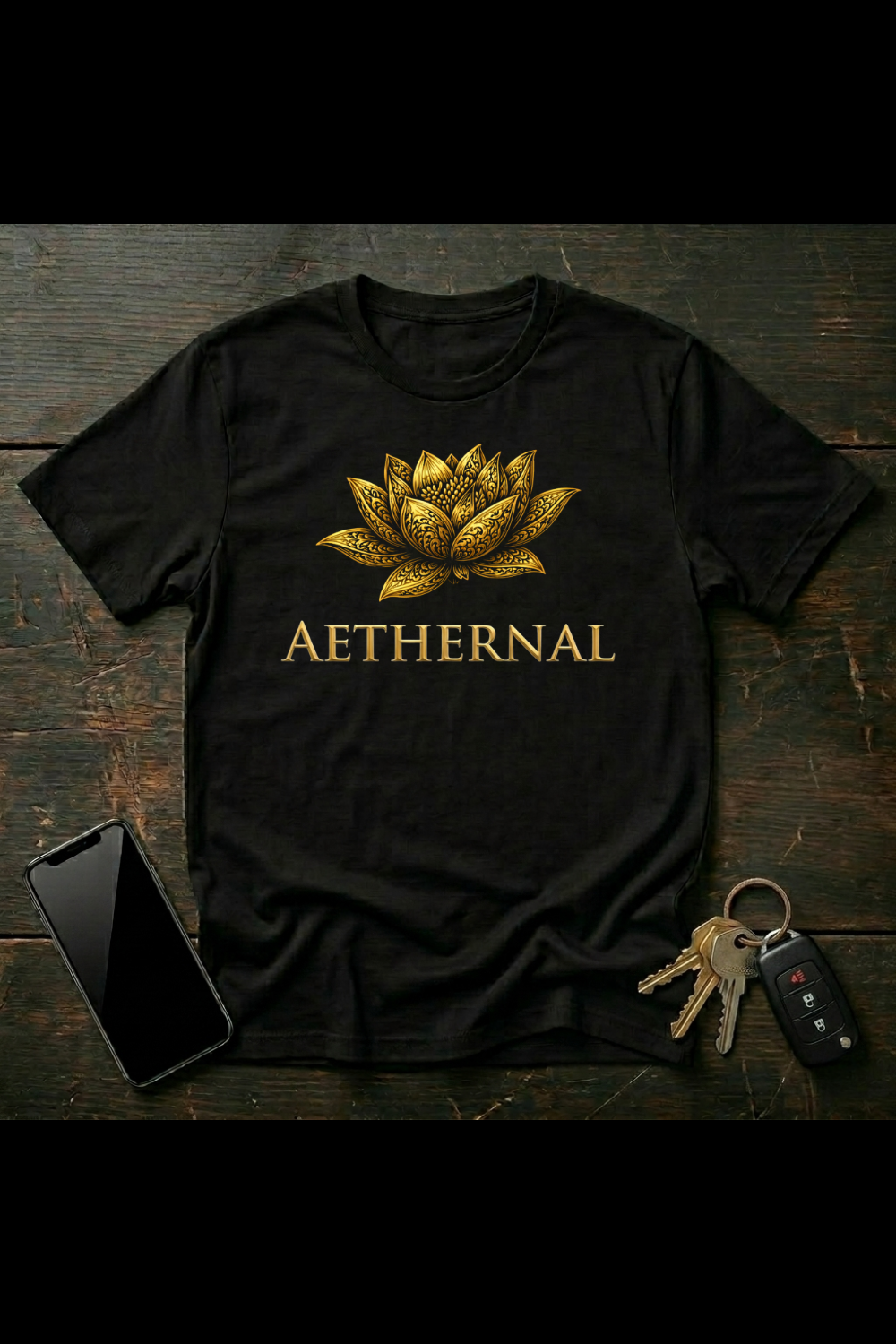 Ornate Golden Lotus Sigil | AETHERNAL