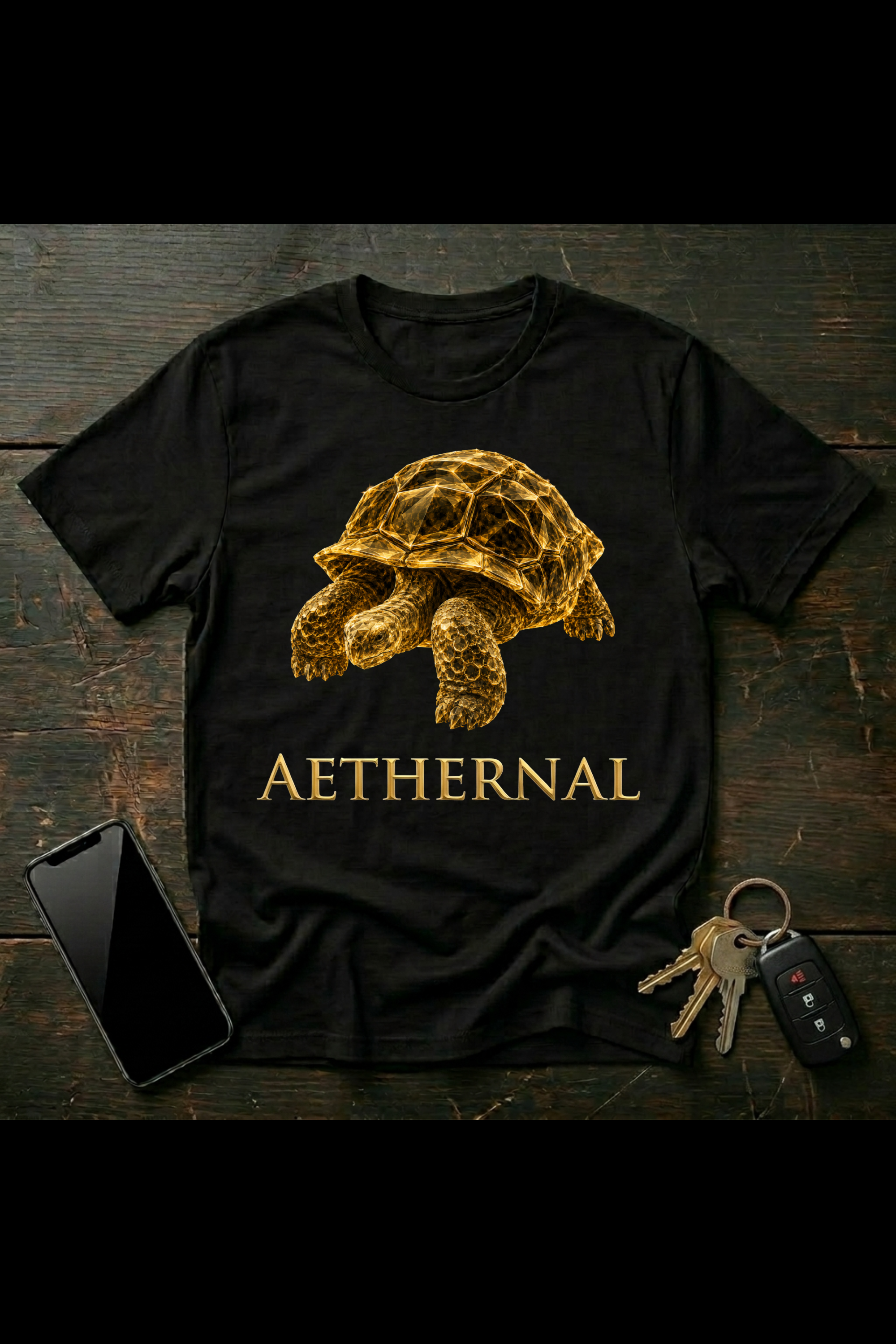 Golden Tortoise | Symbol of Longevity & Strength | AETHERNAL