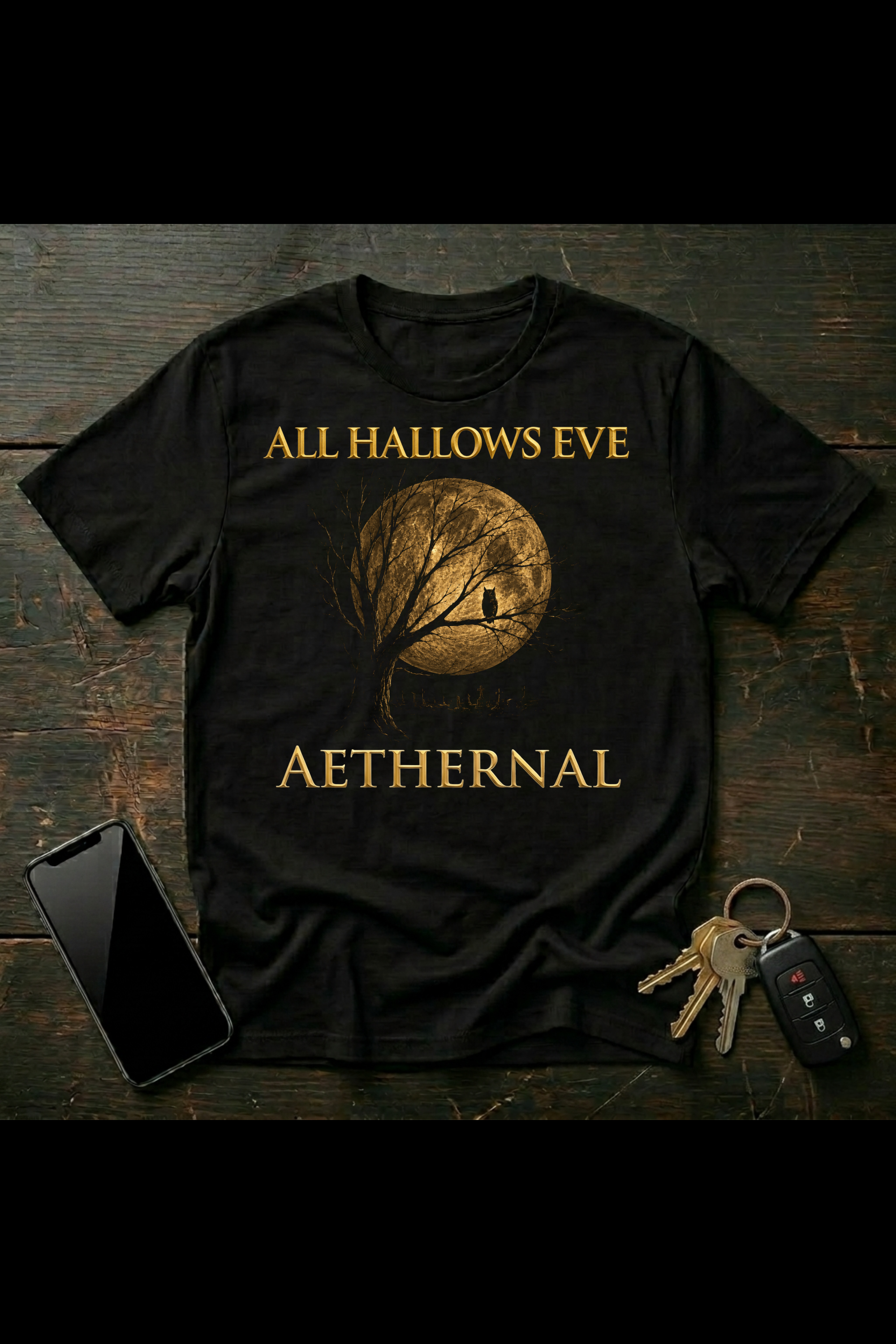 Owl in a Dead Tree | Gothic Moonlit Halloween Art | AETHERNAL